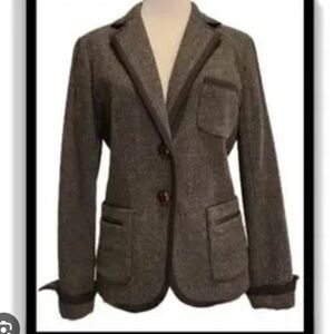 Jcrew charcoal tipped wool blazer